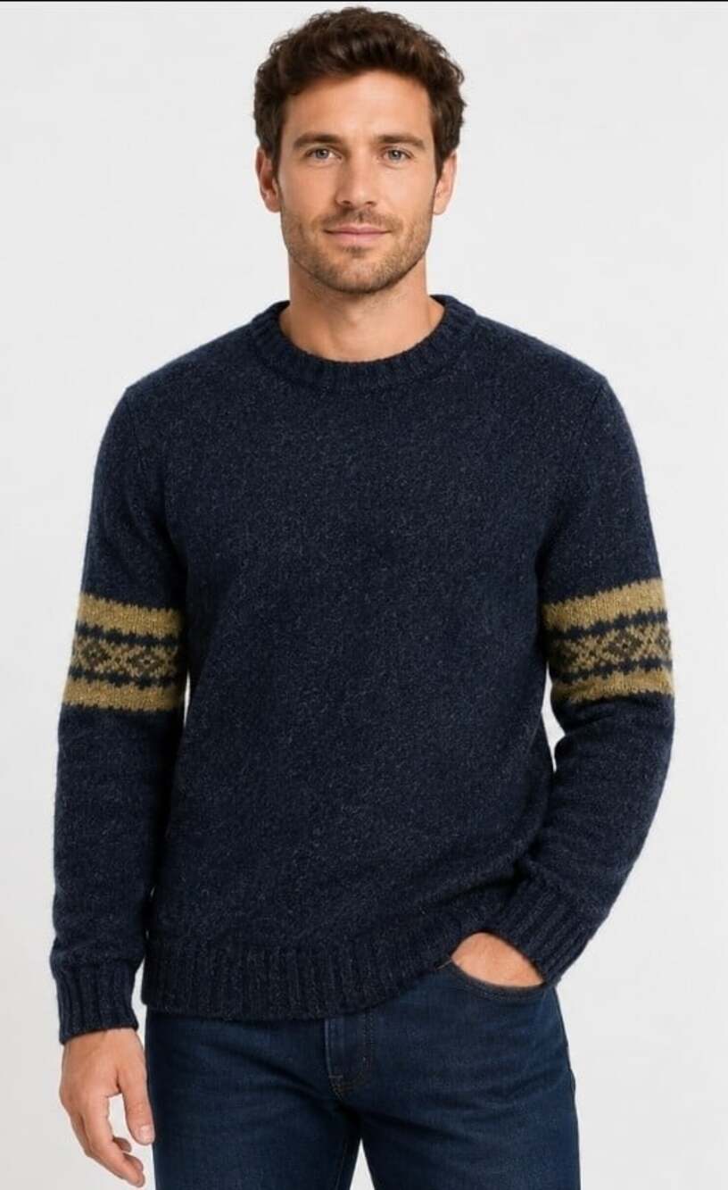 Vintage Abercrombie & Fitch Sweater Mens XL  100% Wool Knit Y2K Preppy D25